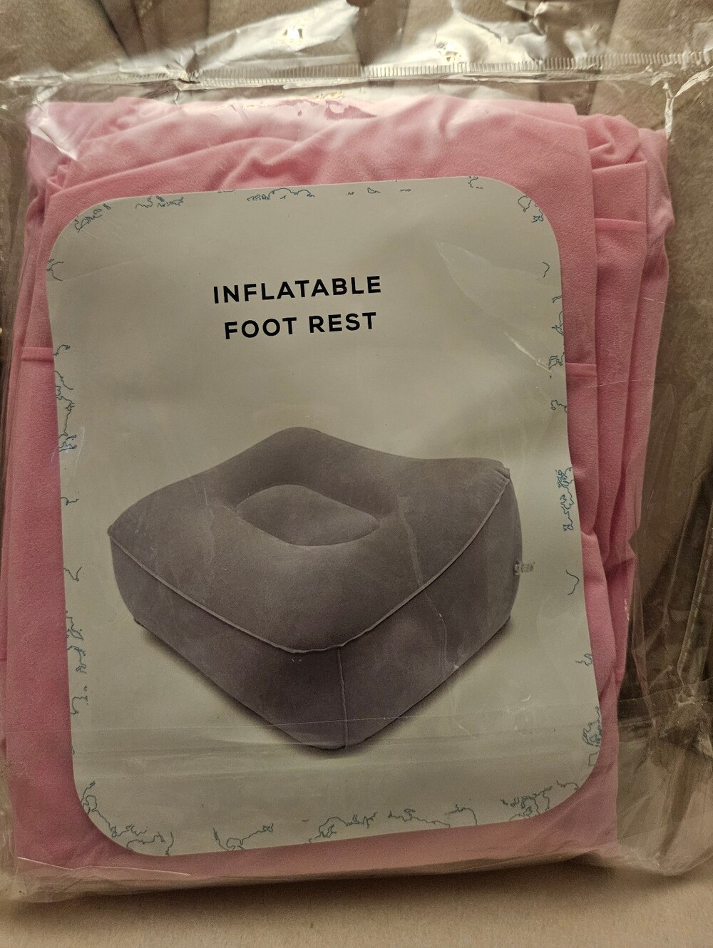 Inflatable Foot Rest - Pink Cover
